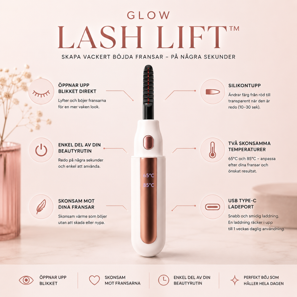 Glow Lash Lift™ - Uppvärmd Ögonfransböjare
